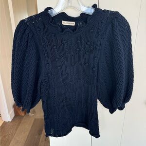 Tulla johnson navy sweater top